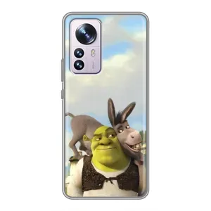Чехол с мультфильмом Шрек на Xiaomi 12 / 12X (Шрек и Осел)