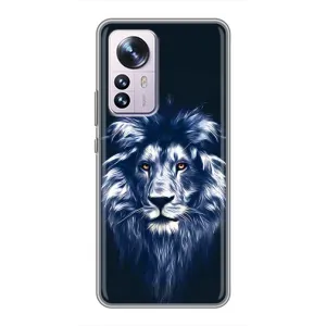 Чехол со Львом для Xiaomi 12 / 12X (VPrint) (Синий Лев)
