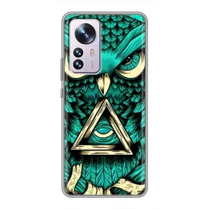 Чехол с птицами на Xiaomi 12 / 12X (VPrint) (Сова с глазом)