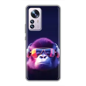Чехол с Обезьянами Xiaomi 12 / 12X - (AlphaPrint) (Стильная обезьяна)