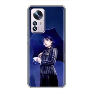 Чехлы Венсдей на Xiaomi 12 / 12X Уэнсдей (AlphaPrint) (Уэнздей с зонтом)