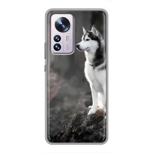 Чехол с Хаски для Xiaomi 12 / 12X - (AlphaPrint) (Верный пес)