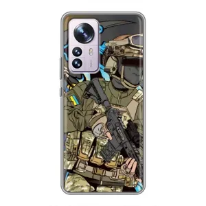 Чехлы с картинкой ЗСУ для Xiaomi 12 / 12X (AlphaPrint) (Воин ВСУ)