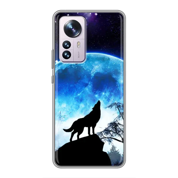 Чехол с принтом «Волк на луну» для Xiaomi 12 / 12X Чехол с принтом «Волк на луну» для Xiaomi 12 / 12X