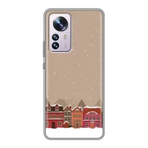 Новогодние, Праздничные Чехлы для Xiaomi 12 / 12X - 2024 год (Зимний город)