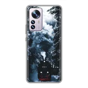 Новогодние, Праздничные Чехлы для Xiaomi 12 / 12X - 2024 год (Зимний поезд)
