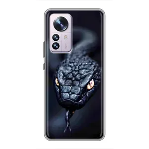 Чехол с принтом «Черная змея» для Xiaomi 12 / 12X