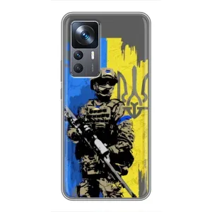 Чехлы с картинкой ЗСУ для Xiaomi 12T Pro (AlphaPrint) (АРТ солдат)