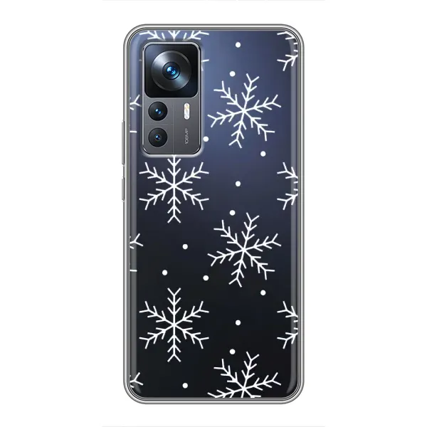 Чехол с принтом «Белые снежинки» для Xiaomi 12T Pro
