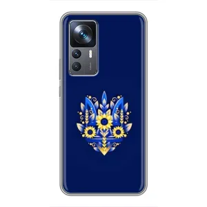 Чехлы для Xiaomi 12T Pro  Укр. Символика (AlphaPrint) (Цветочный Герб)
