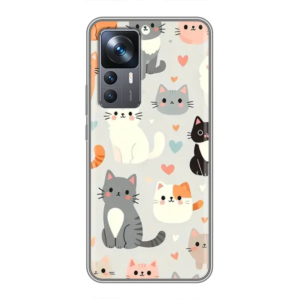 Чехол с принтом «Коллаж котов» для Xiaomi 12T Pro