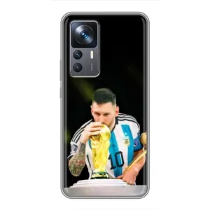 Чехлы для Xiaomi 12T Pro (Leo чемпион) (AlphaPrint) (Кубок Месси)
