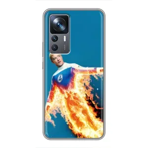 Чехол с принтом Фантастическая четверка для Xiaomi 12T Pro (Человек-факел в огне)