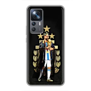 Чехлы для Xiaomi 12T Pro (Leo чемпион) (AlphaPrint) (Месси Король)