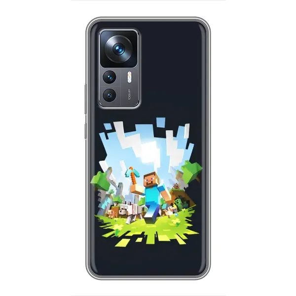 Чехол с принтом «персонажи Minecraft» для Xiaomi 12T Pro Чехол с принтом «персонажи Minecraft» для Xiaomi 12T Pro