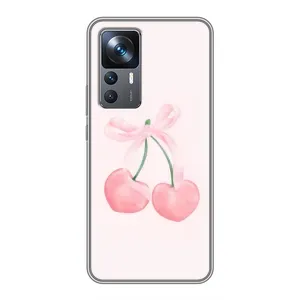 Чехол с розовым рисунком для Xiaomi 12T Pro (Розовые вишни)