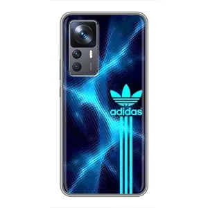 Чехлы Адидас для Xiaomi 12T Pro (AlphaPrint) (Синий Адидас)