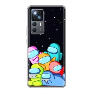 Чехол Амонг Ас для Xiaomi 12T Pro (AlphaPrint) (Скины в космосе)