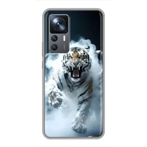 Чехол с картинкой «Хищники» для Xiaomi 12T Pro (Белый тигр в дыму)