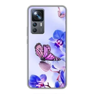 Чохли з квітами для Xiaomi 12T (VPrint) (Метелик на квітах)