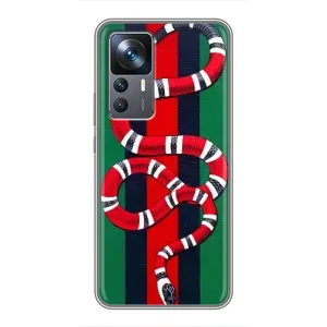 Чохли  GUCCI для Сяомі 12Т (AlphaPrint) (Gucci змія)