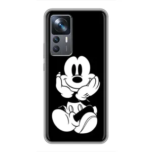 Міккі Маус чохол для Xiaomi 12T (AlphaPrint - Мультяшні) (Маус на чорному)