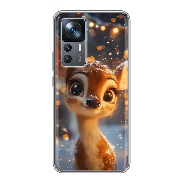 Чехол с принтом «Олененок среди гирлянд» для Xiaomi 12T Чехол с принтом «Олененок среди гирлянд» для Xiaomi 12T