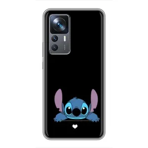 Чохол з принтом Стіч на Xiaomi 12T (Стіч на чорному)