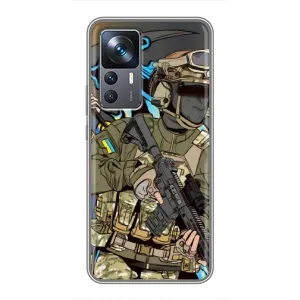 Чехлы с картинкой ЗСУ для Xiaomi 12T (AlphaPrint) (Воїн ЗСУ)