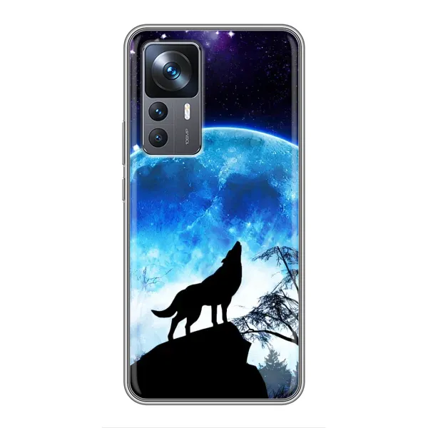 Чехол с принтом «Волк на луну» для Xiaomi 12T