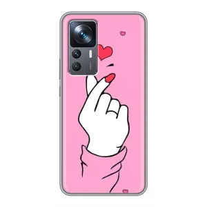 Чохол з принтом для Xiaomi 12T (AlphaPrint - Знак сердечка) (Знак Love)