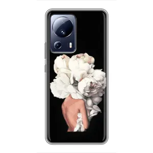 Чехлы (ART) Цветы на Xiaomi 13 Lite (VPrint) (Белые цветы)