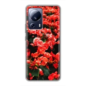 Чохли з квітами для Xiaomi 13 Lite (VPrint) (Квіти червоні)