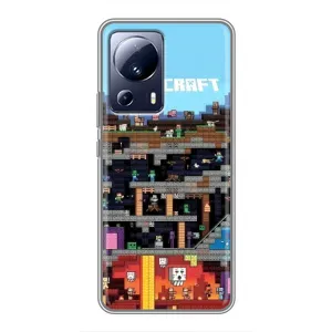 Чохол Майнкрафт на Xiaomi 13 Lite (AlphaPrint) Minecraft (фон Minecraft)