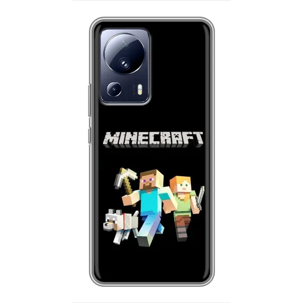 Чохол з принтом «герої Minecraft» для Xiaomi 13 Lite