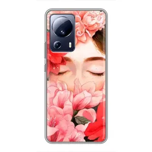Чехлы (ART) Цветы на Xiaomi 13 Lite (VPrint) (Глаза в цветах)
