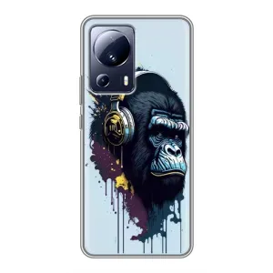 Чохол з Мавпами Xiaomi 13 Lite - (AlphaPrint) (Горила в навушниках)