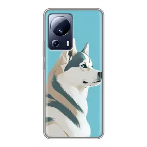 Чохол з Хаскі Xiaomi 13 Lite - (AlphaPrint) (Хаскі арт)