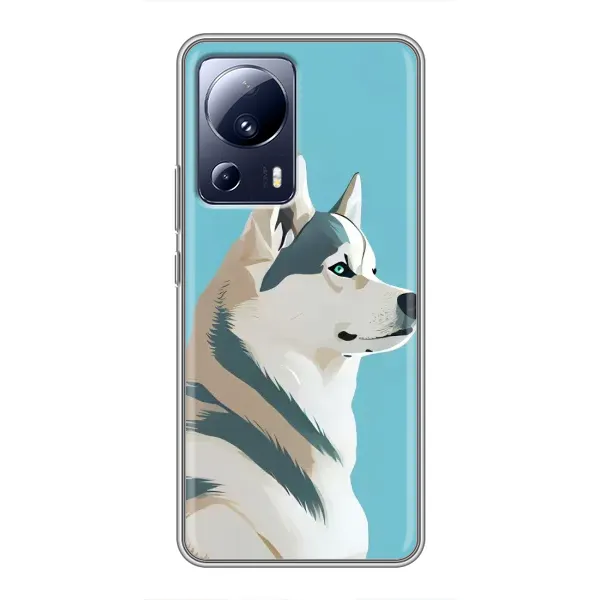 Чохол з принтом «Хаскі арт» для Xiaomi 13 Lite