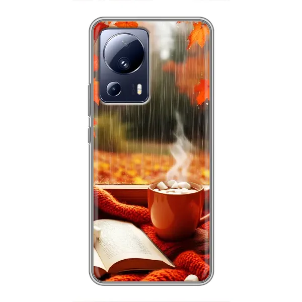 Чехол с принтом «Кофе и дождь» для Xiaomi 13 Lite