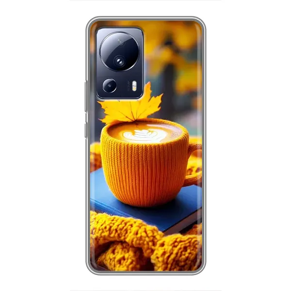Чехол с принтом «Кофе на желтом пледе» для Xiaomi 13 Lite