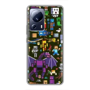 Чохол Майнкрафт на Xiaomi 13 Lite (AlphaPrint) Minecraft (Колаж Майнкрафт)