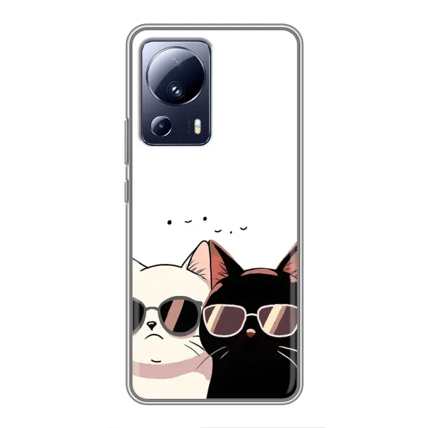 Чохол з принтом «Коти в окулярах» для Xiaomi 13 Lite