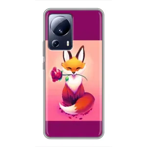 Чохли з картинкою Лисичка для Xiaomi 13 Lite (VPrint) (Лиса з трояндою)