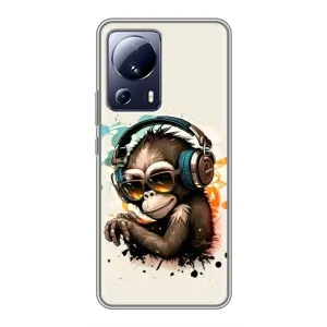 Чохол з Мавпами Xiaomi 13 Lite - (AlphaPrint) (Макака в навушниках)