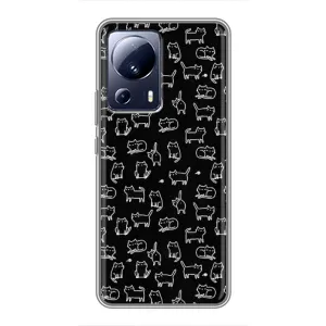 Чохол з принтом для Xiaomi 13 Lite (AlphaPrint) Модні коти (Маленькі котики)