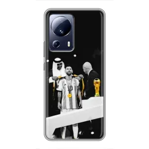Чехлы для Xiaomi 13 Lite (Leo чемпион) (AlphaPrint) (Месси в накидке)