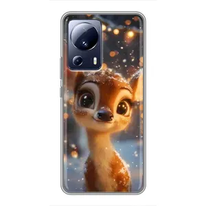 Яскравий чохол для Xiaomi 13 Lite з Зимові Оленята (Оленятко серед гірлянд)