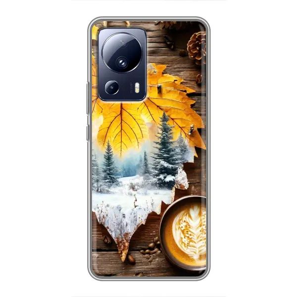 Чехол с принтом «Осенне-зимний кофе» для Xiaomi 13 Lite
