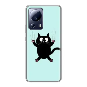 Чохол з принтом для Xiaomi 13 Lite (AlphaPrint) Модні коти (Падаючий кіт)